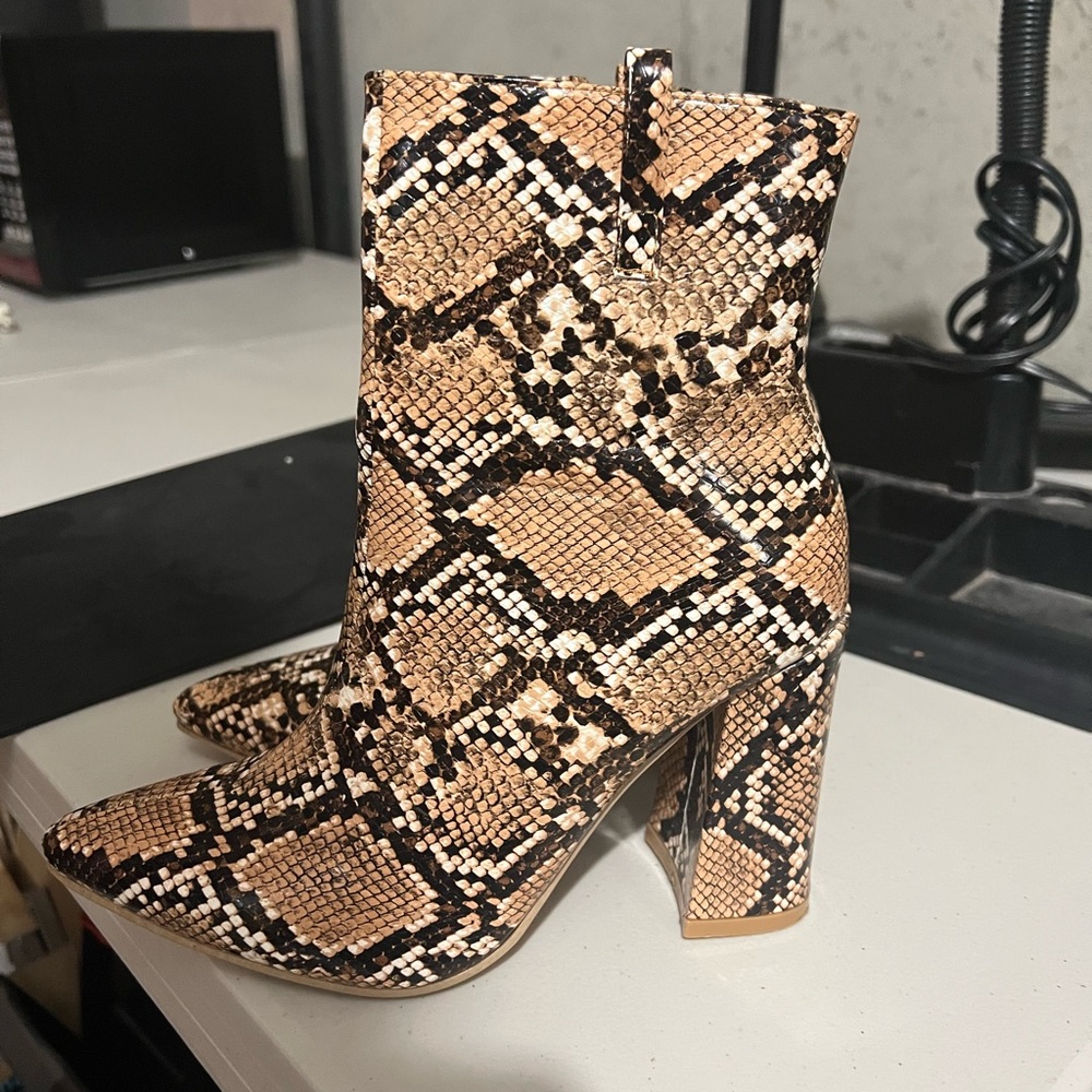 Snake Print booties